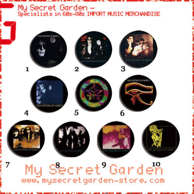 The Sisters Of Mercy - Floodland, Vision Thing Pinback Button Badge Set ( or Hair Ties / 4.4 cm Badge / Magnet / Keychain Set )